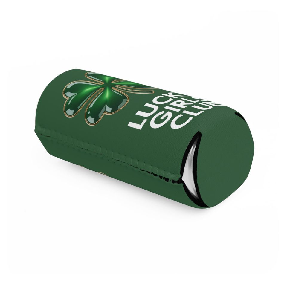 Lucky Girls Club Slim Can Cooler Four Leaf Clover St. Patrick's