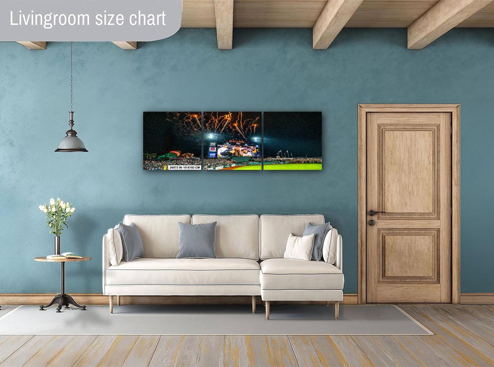 Giants Dodgers Victory Photo Print: Oracle Park Baseball Fireworks