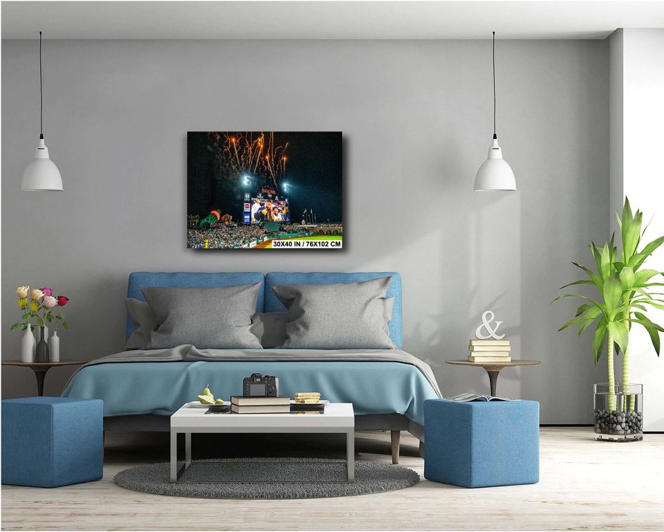 Giants Dodgers Victory Photo Print: Oracle Park Baseball Fireworks