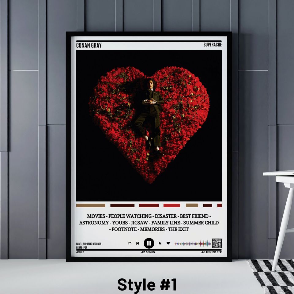 Conan Gray Poster, 5 Different Conan Gray Posters, Superache Album Poster