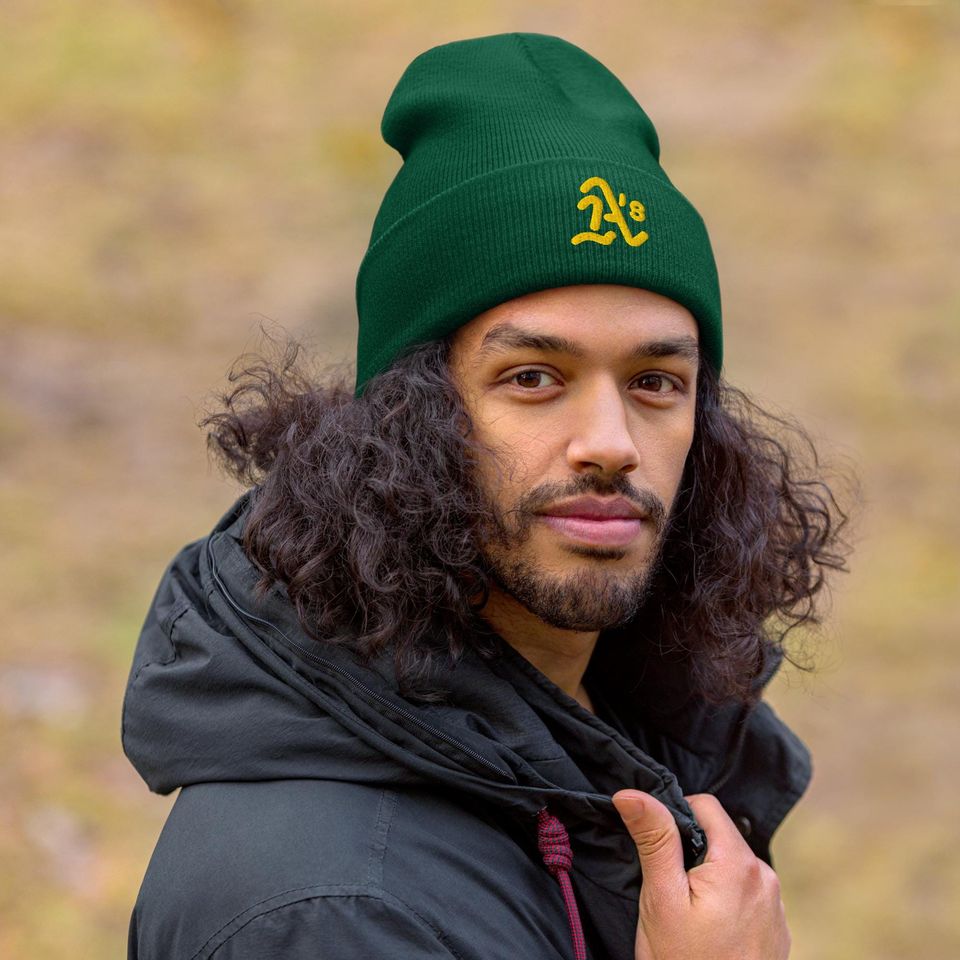 Oakland Embroidered Knitted Cuffed Beanie