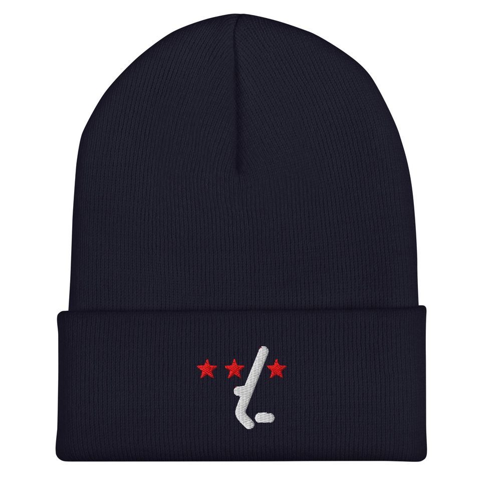 Washington Minimalist Embroidered Cuffed Beanie