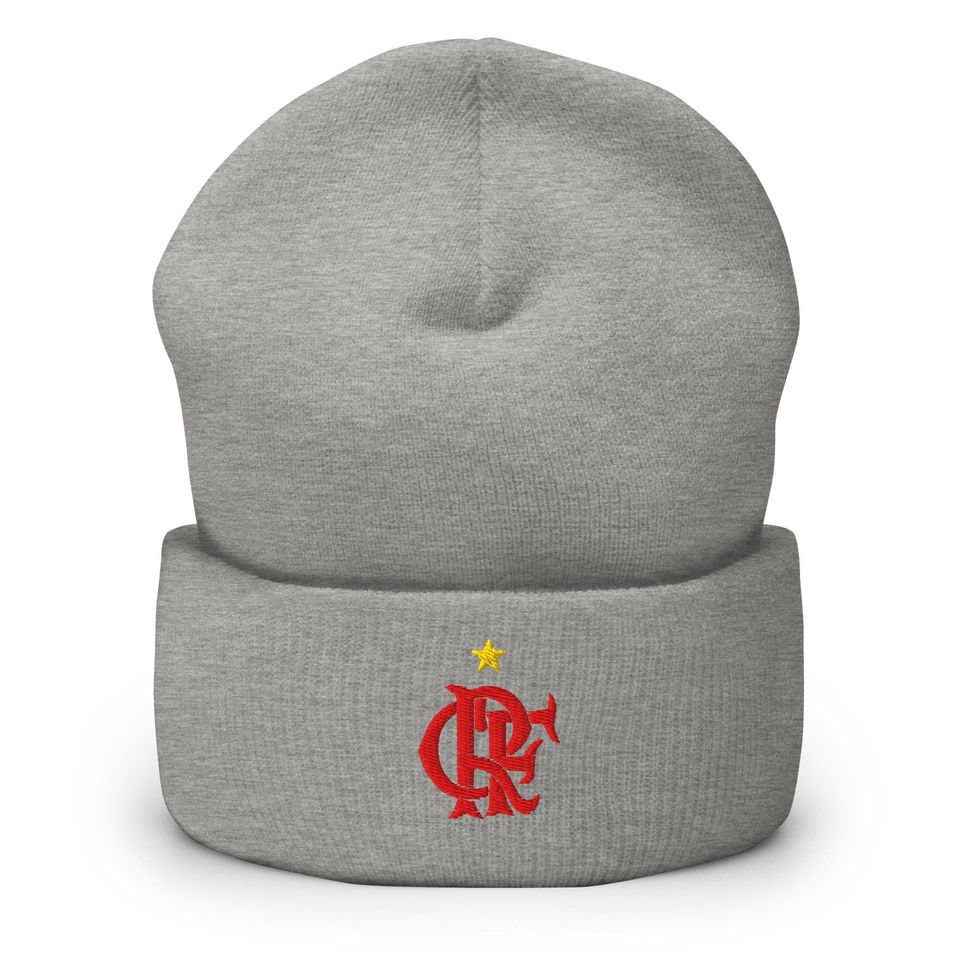 Flamengo Embroidered Knitted Cuffed Beanie Soccer Hat