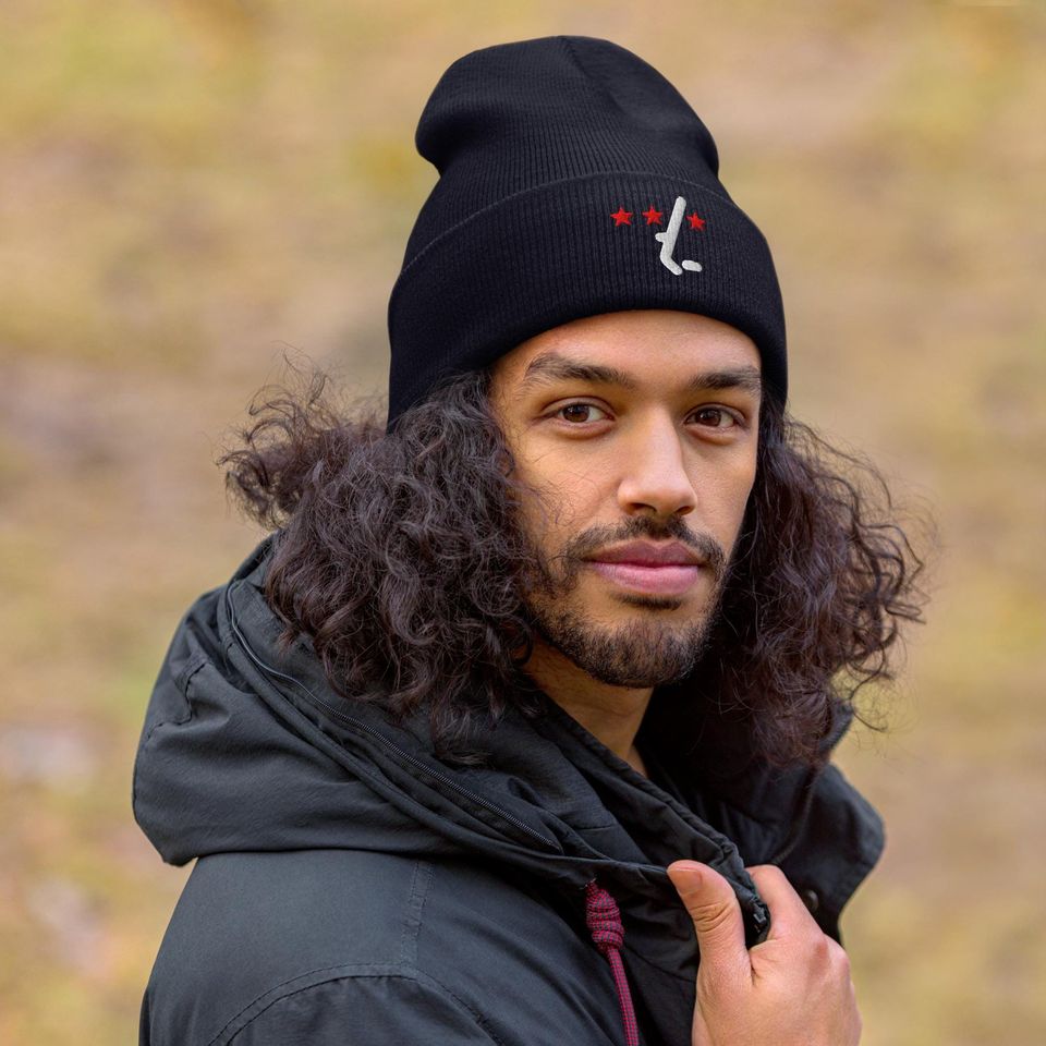 Washington Minimalist Embroidered Cuffed Beanie