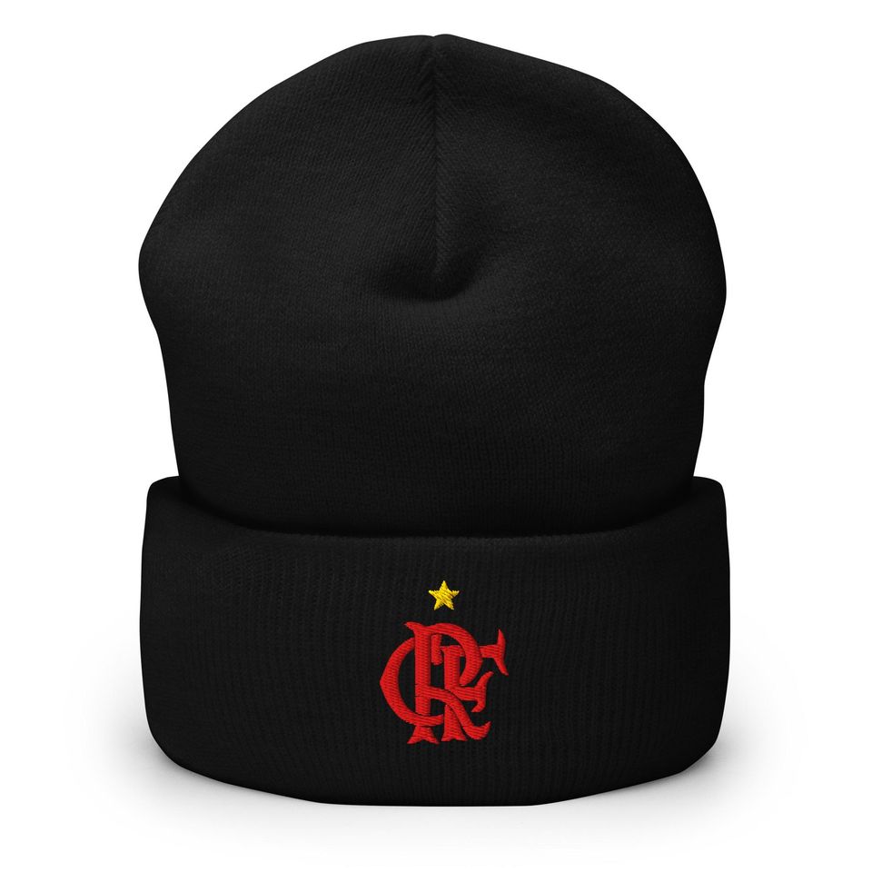 Flamengo Embroidered Knitted Cuffed Beanie Soccer Hat