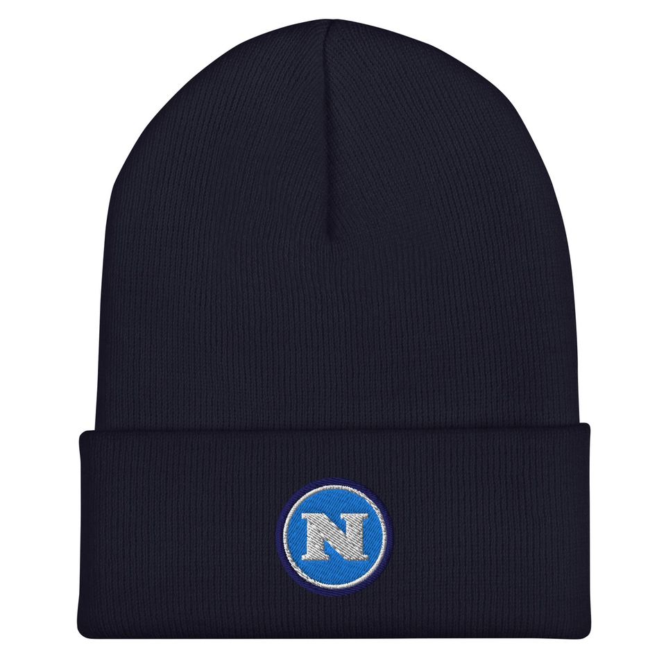 Napoli Embroidered Cuffed Knitted Beanie Soccer Hat