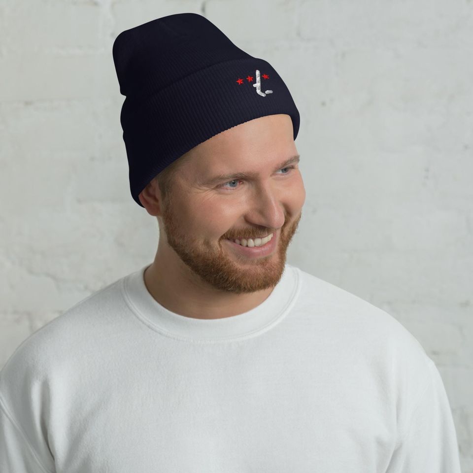 Washington Minimalist Embroidered Cuffed Beanie