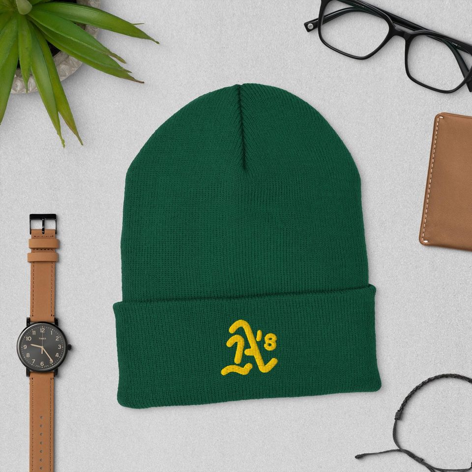 Oakland Embroidered Knitted Cuffed Beanie