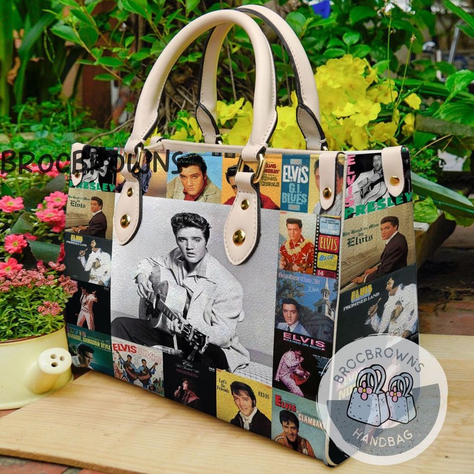Elvis Presley Personalized Leather Handbag, Elvis Presley Handbag