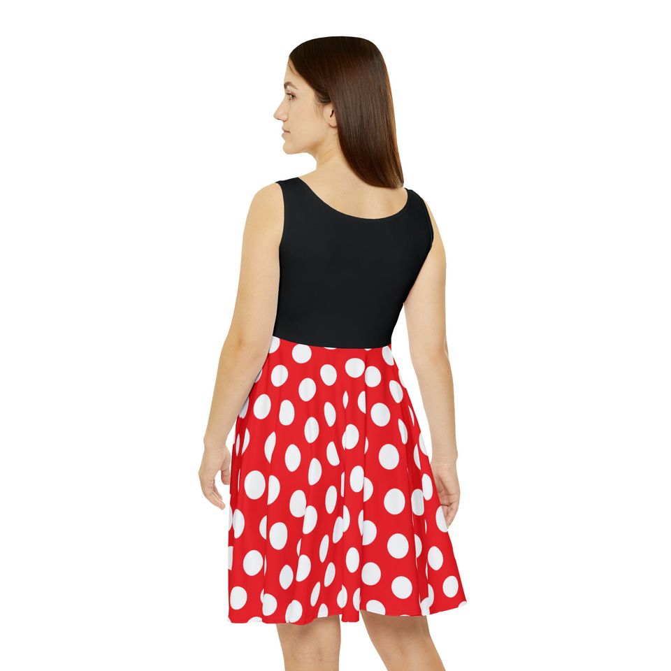 Minnie Mouse Inspired Women's Skater Dress