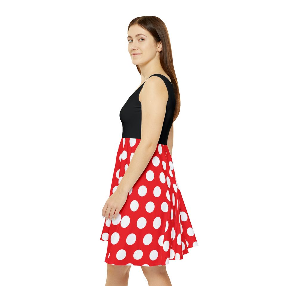 Minnie Mouse Inspired Women's Skater Dress