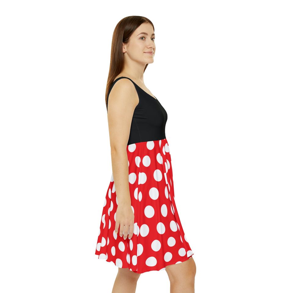 Minnie Mouse Inspired Women's Skater Dress