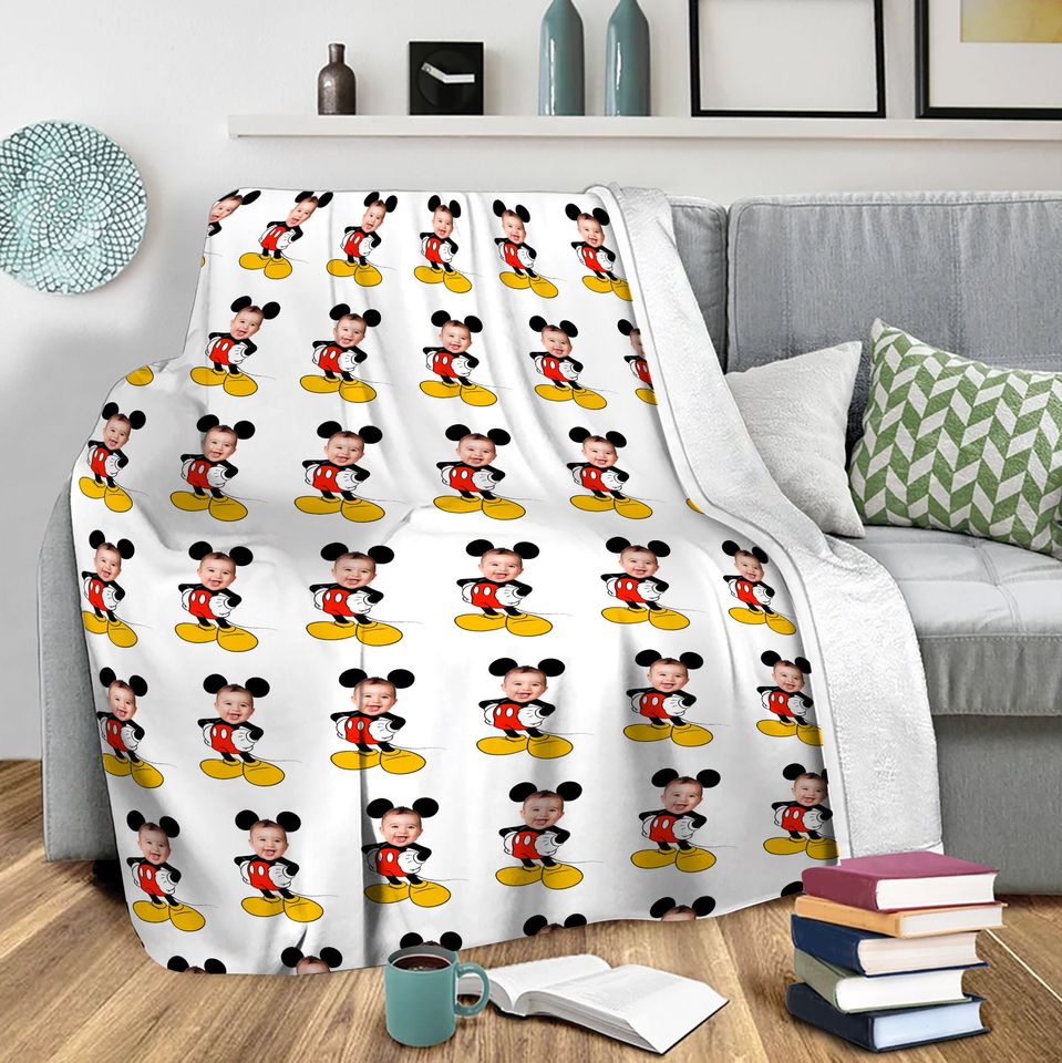 Custom Photo Disney Mickey Fleece Blanket