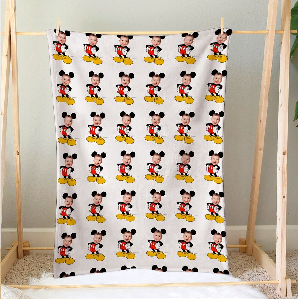 Custom Photo Disney Mickey Fleece Blanket