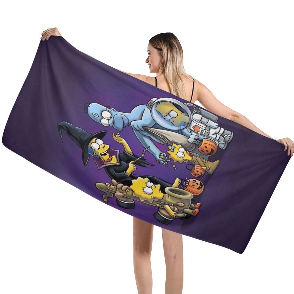 Simpsons Beach Towel Halloween