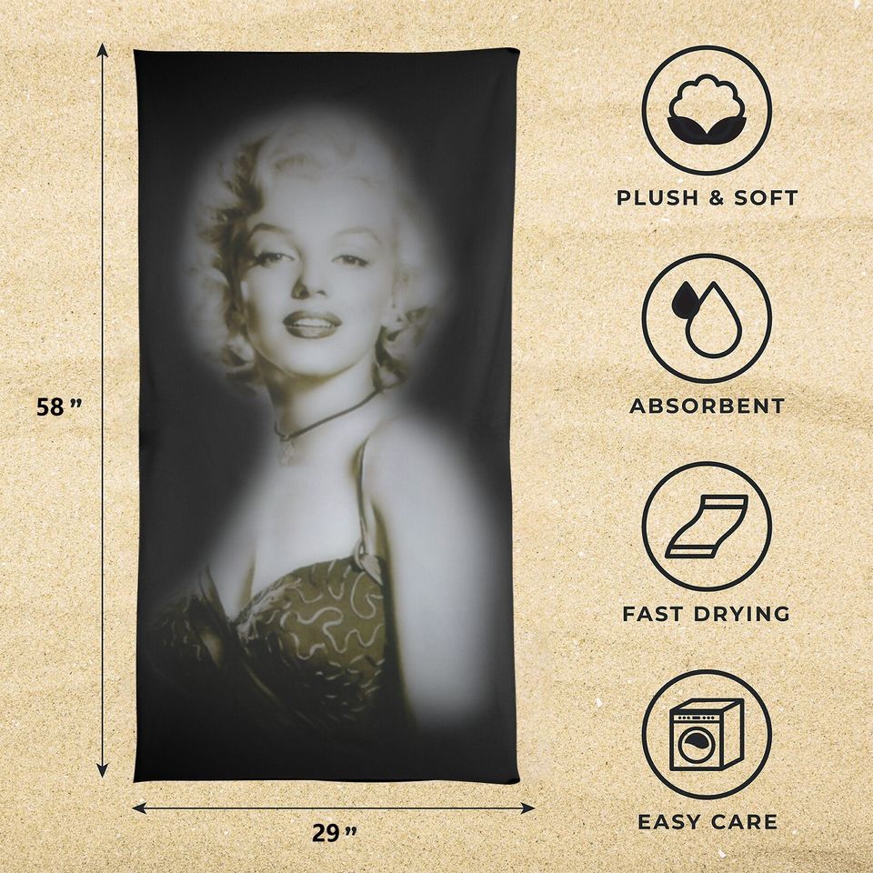 Marilyn Monroe Beach Towel, Marilyn Monroe Merch