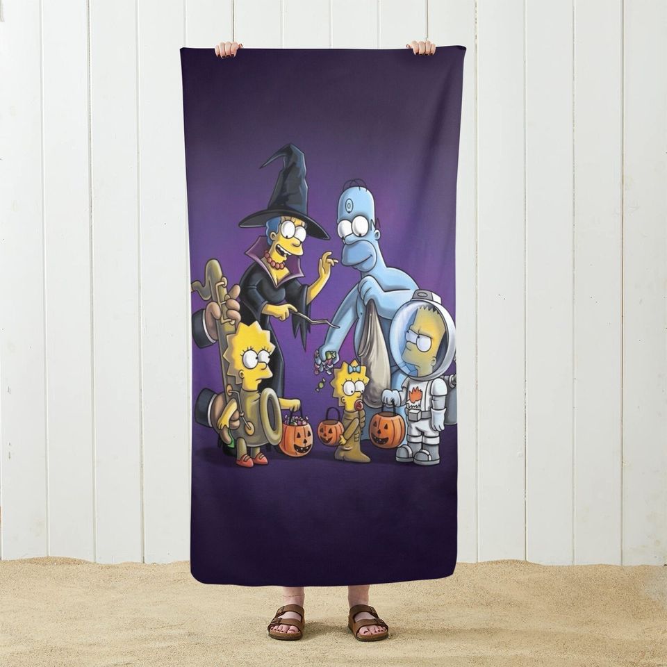 Simpsons Beach Towel Halloween