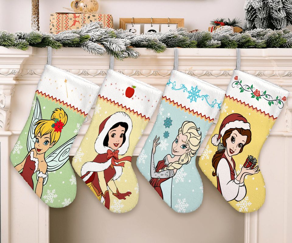 Disney Princess Stocking, Princess Christmas Stocking, Disney Christmas Stocking