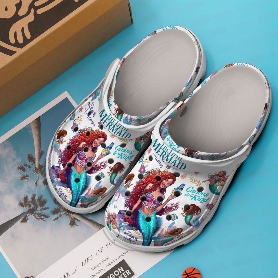 The Little Mermaid Disney Clogs, Cartoon Slippers, Cartoon Clogs Shoes