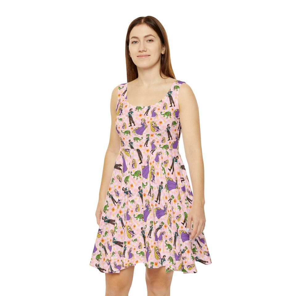 Disney Princess Skater Dress with Rapunzel and Pascal