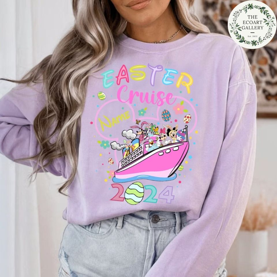 Personalized Mickey and Friends Disney Easter Cruise 2024 Shirt