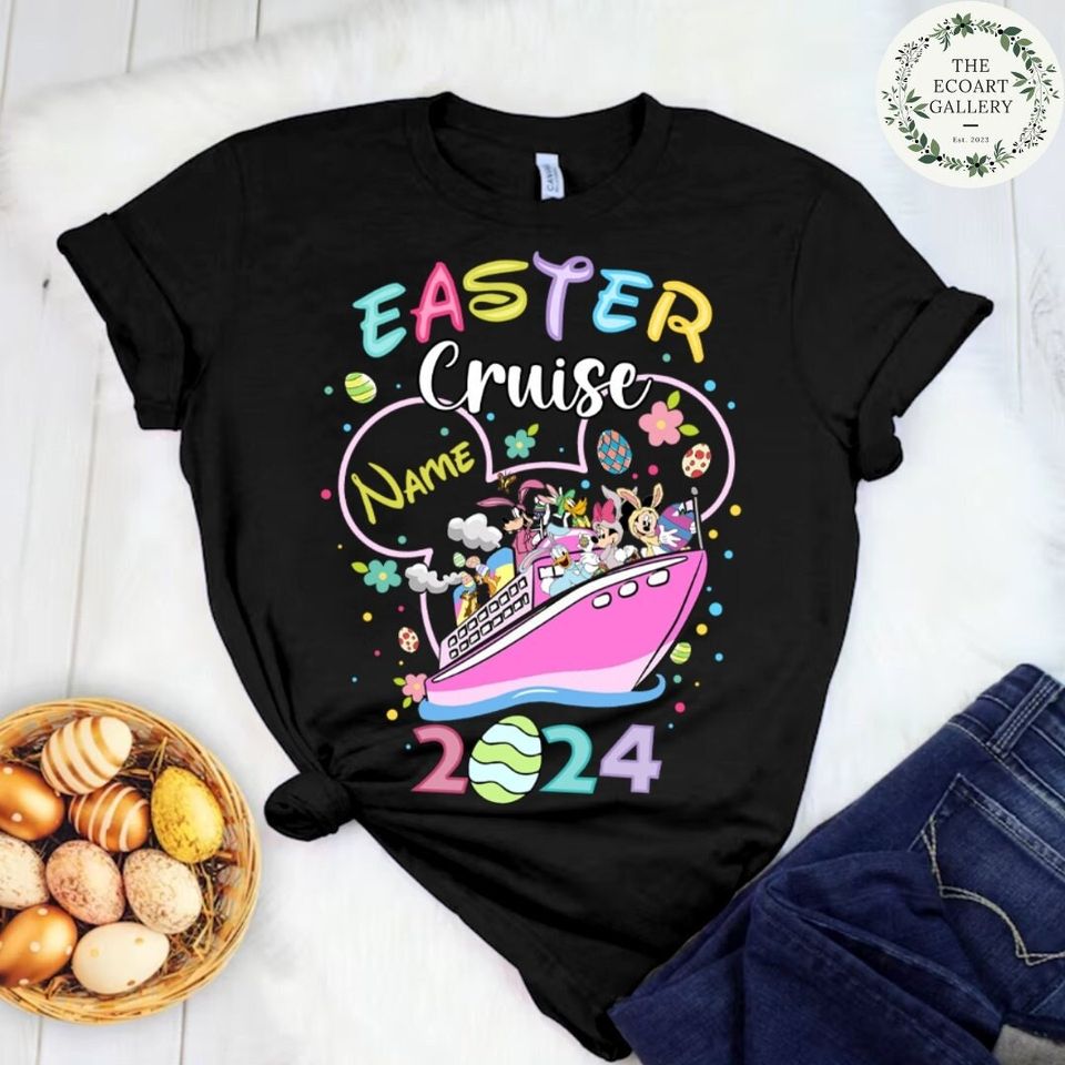 Personalized Mickey and Friends Disney Easter Cruise 2024 Shirt