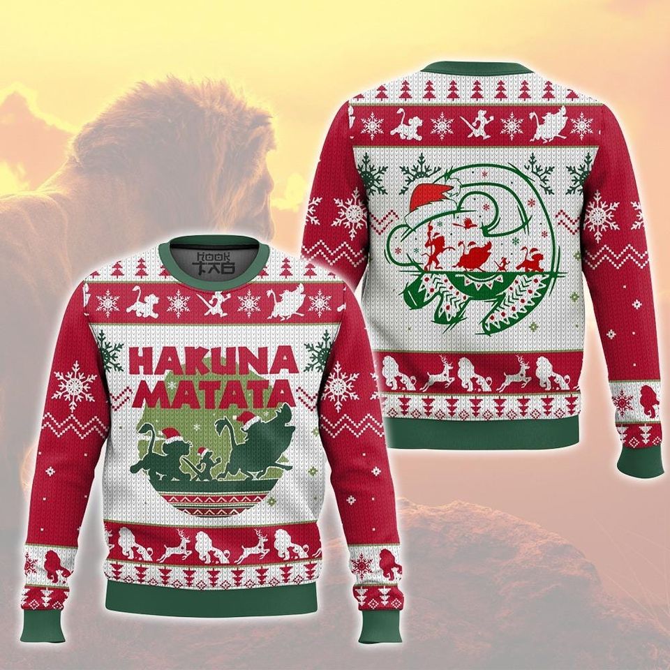Disneyworld The Lion King Simba Hakuna Matata Ugly Christmas Sweater