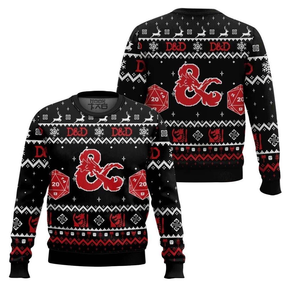 Dungeons And Dragons Ugly Christmas Sweater, Dungeons Master Ugly Sweater