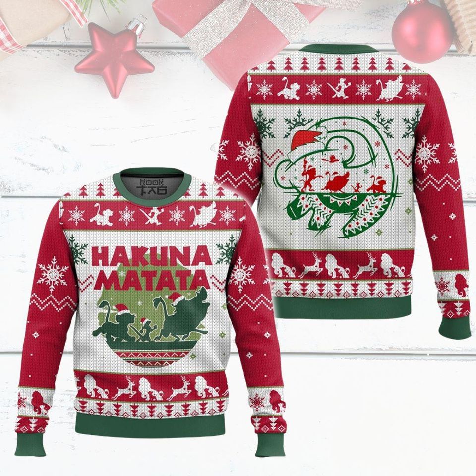 Disneyworld The Lion King Simba Hakuna Matata Ugly Christmas Sweater