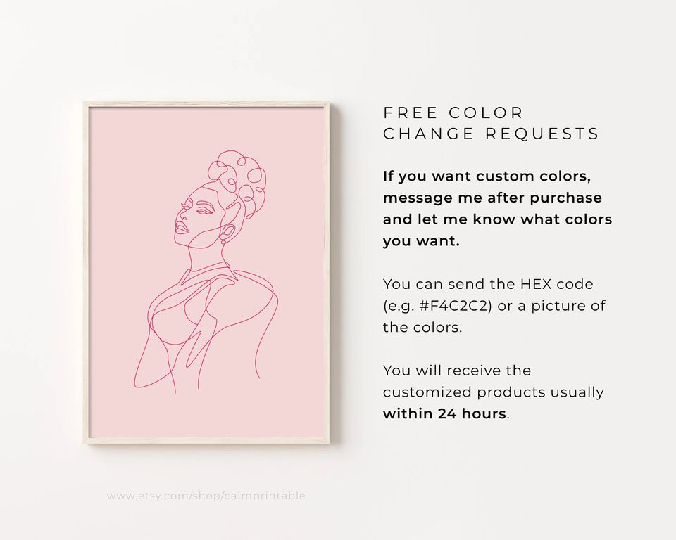 Nicki Minaj Line Art Print, Printable Wall Art