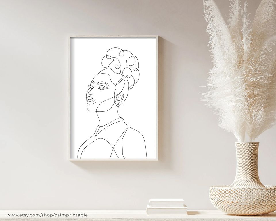 Nicki Minaj Line Art Print, Printable Wall Art
