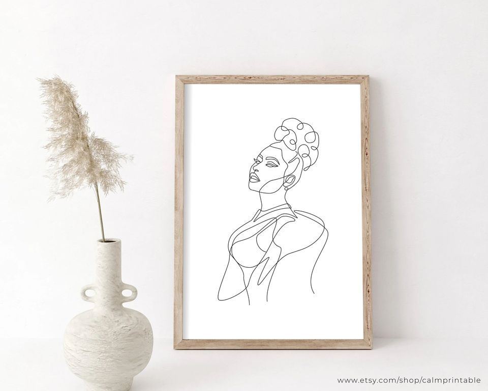 Nicki Minaj Line Art Print, Printable Wall Art