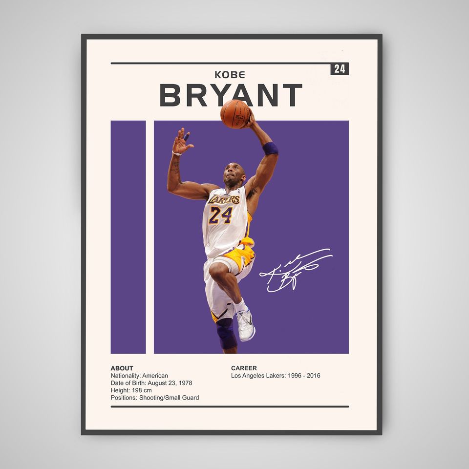 Kobe Bryant Poster | Basketball Player Poster