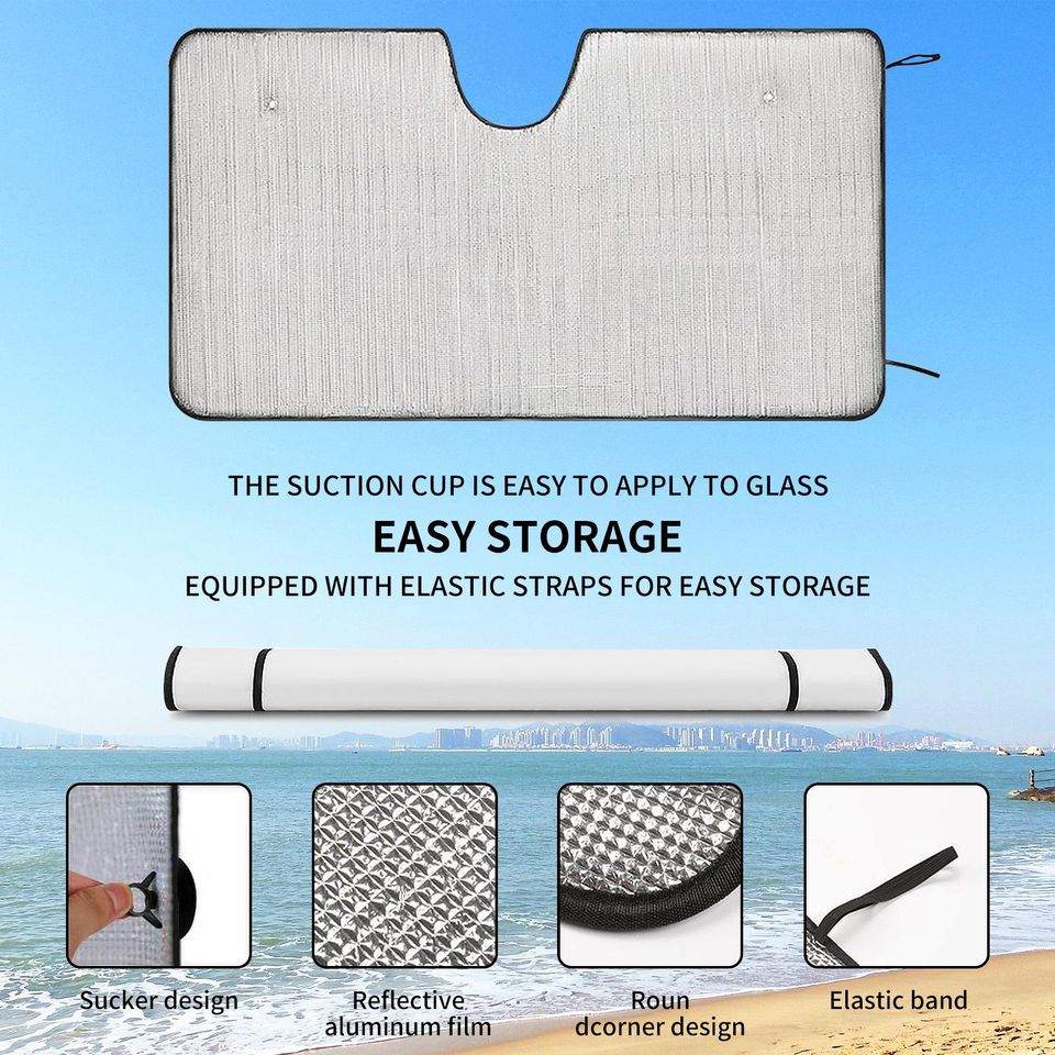 God zilla Car Sunshade Monster Windshield Cover Privacy Shield Exterior Decoration