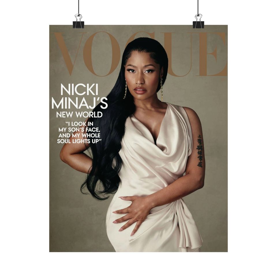 The "Nicki Minaj VOGUE" Matte Vertical Poster, Nicki Minaj Merch