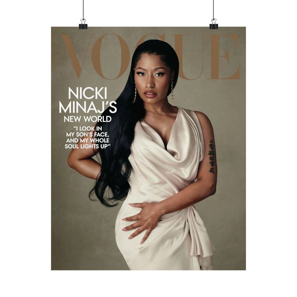 The "Nicki Minaj VOGUE" Matte Vertical Poster, Nicki Minaj Merch