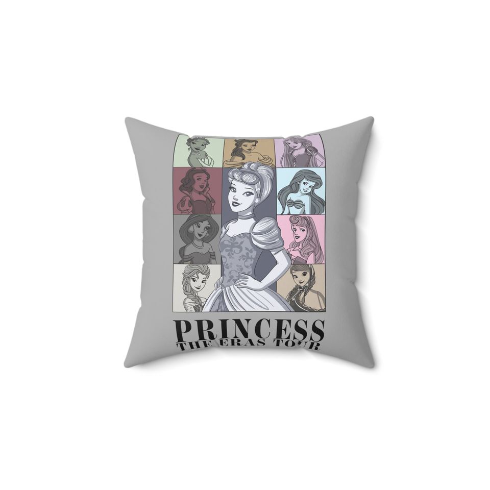 Disney Princess Eras Tour Spun Polyester Square Pillow