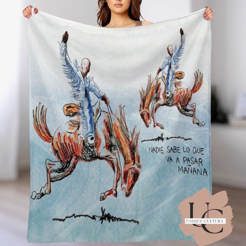 Bad Bunny throw blanket, Bad Bunny Merch