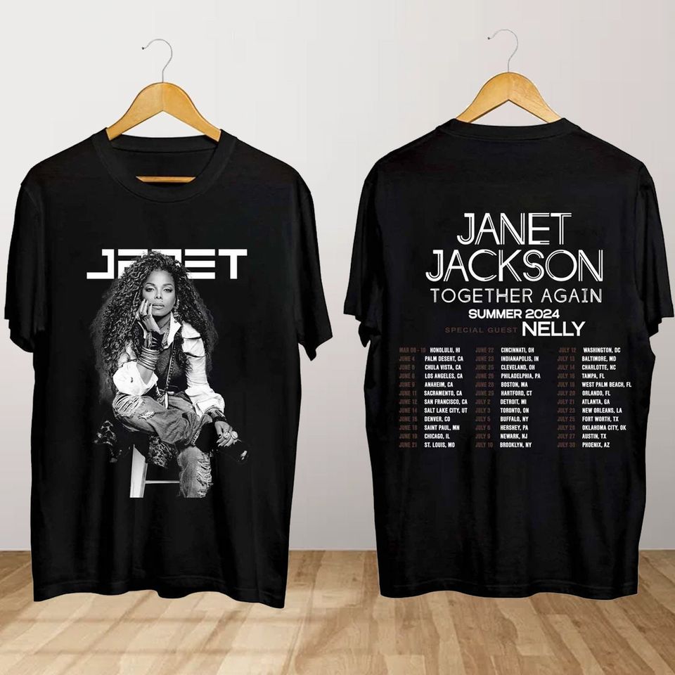 Janet Jackson Together Again Summer Tour 2024 T Shirt