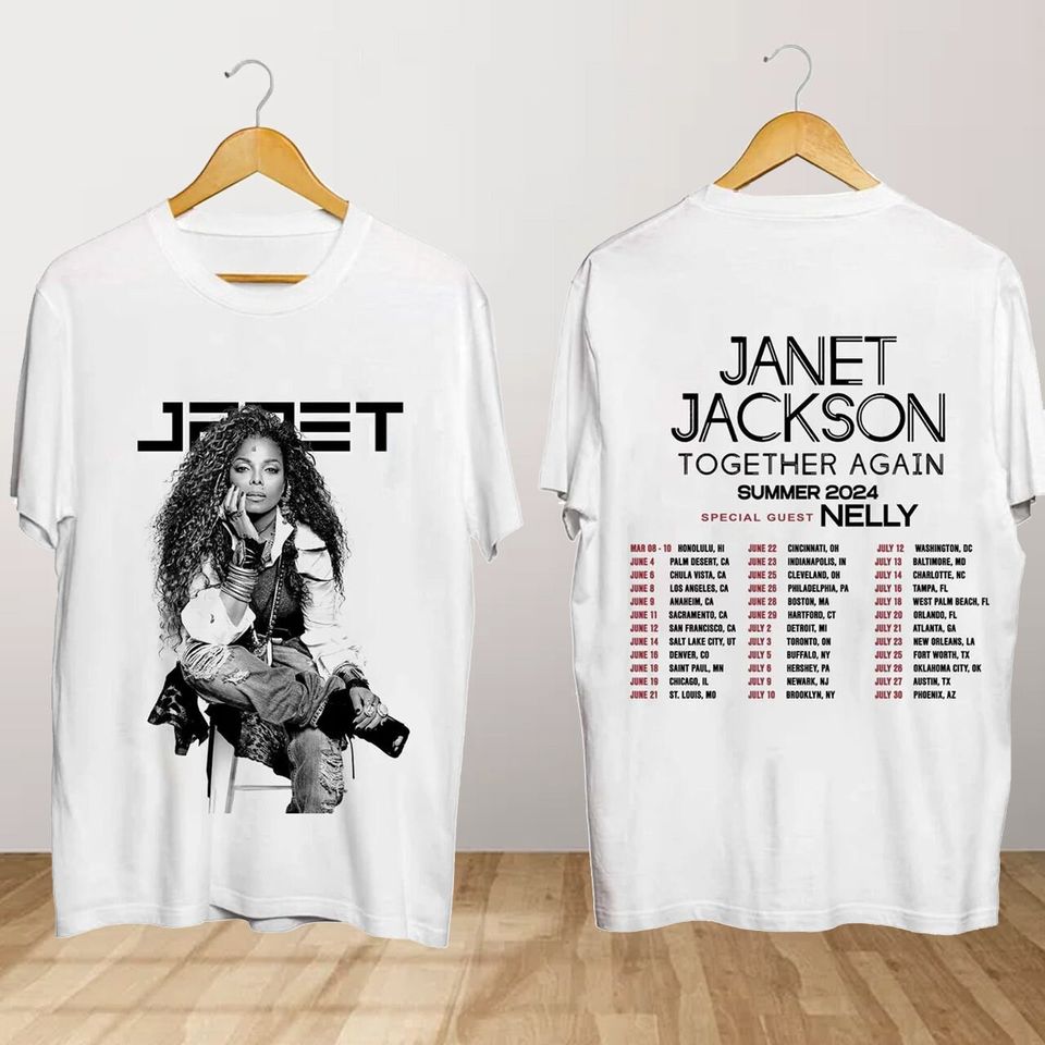 Janet Jackson Together Again Summer Tour 2024 T Shirt
