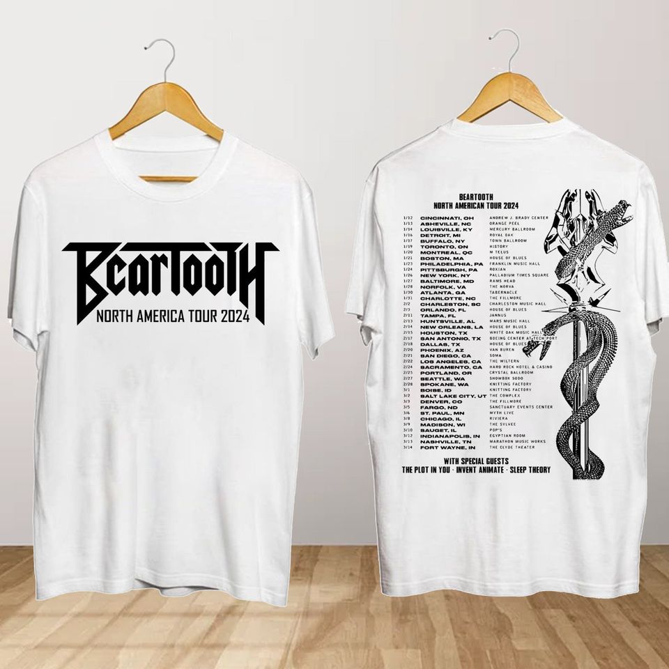 Beartooth North American Tour 2024 Shirt, Beartooth Concert Shirt