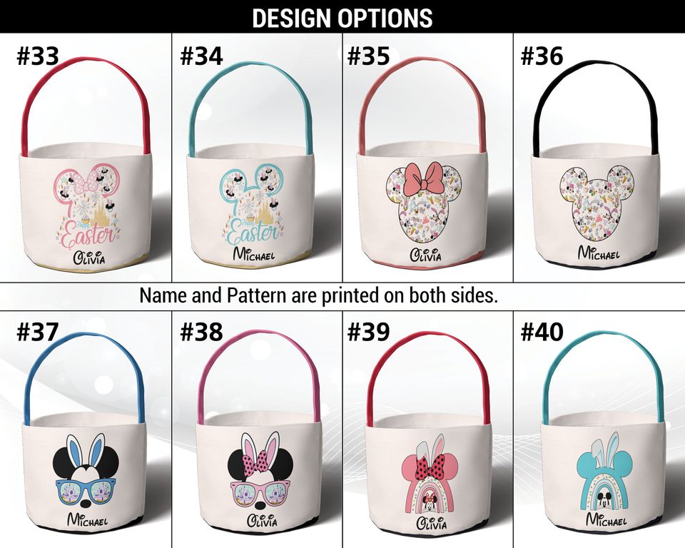 Colourful Easter Basket, Custom Boy, Girl Easter Basket, Easter Tote, Kids Basket, Personalized Easter Basket, Easter Basket With Name