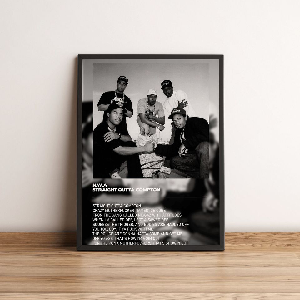 NWA Straight Outta Compton rapper poster
