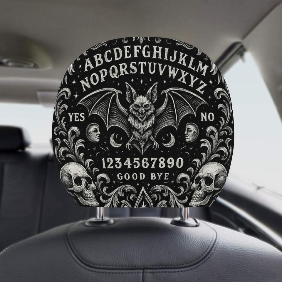 Bat Ouija Car Seat Covers: Gothic Witchy Car Decor