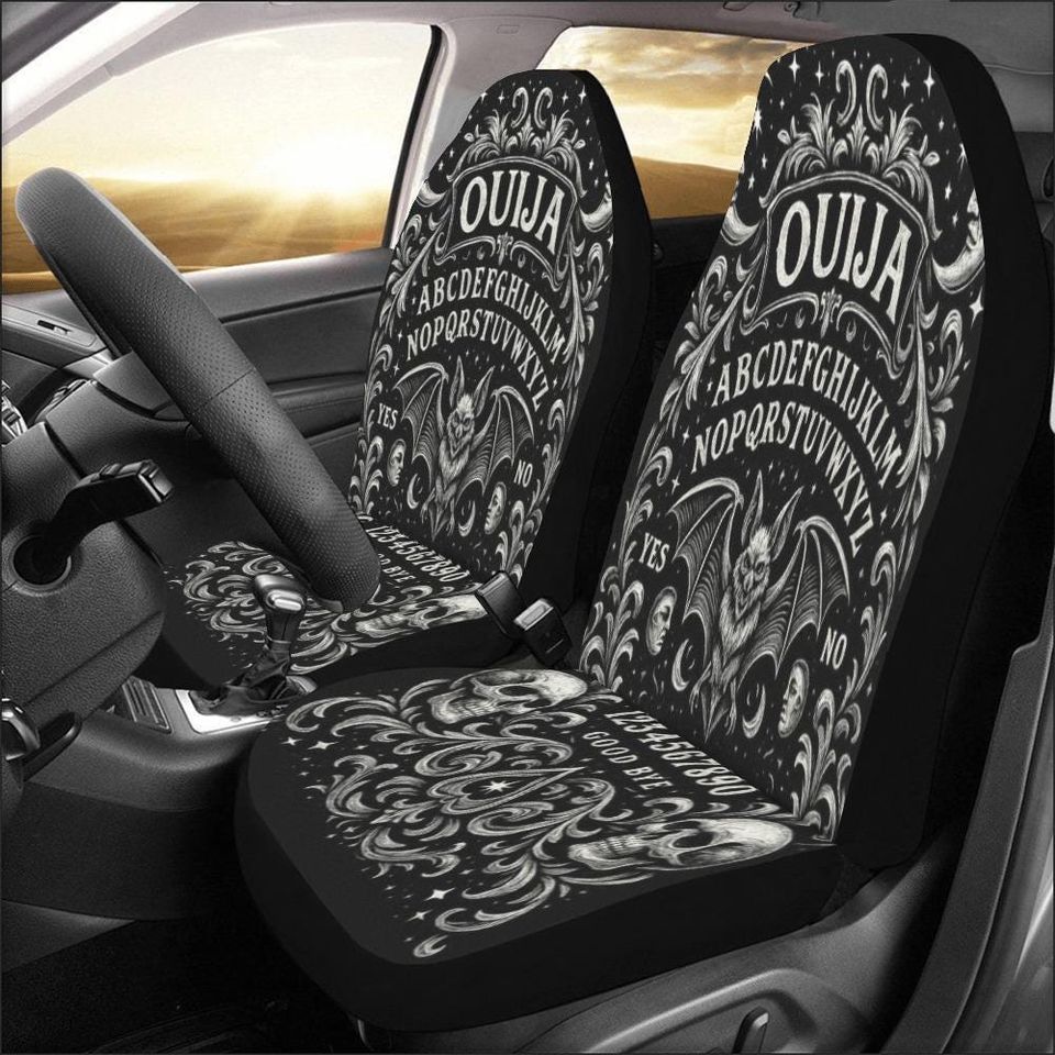 Bat Ouija Car Seat Covers: Gothic Witchy Car Decor