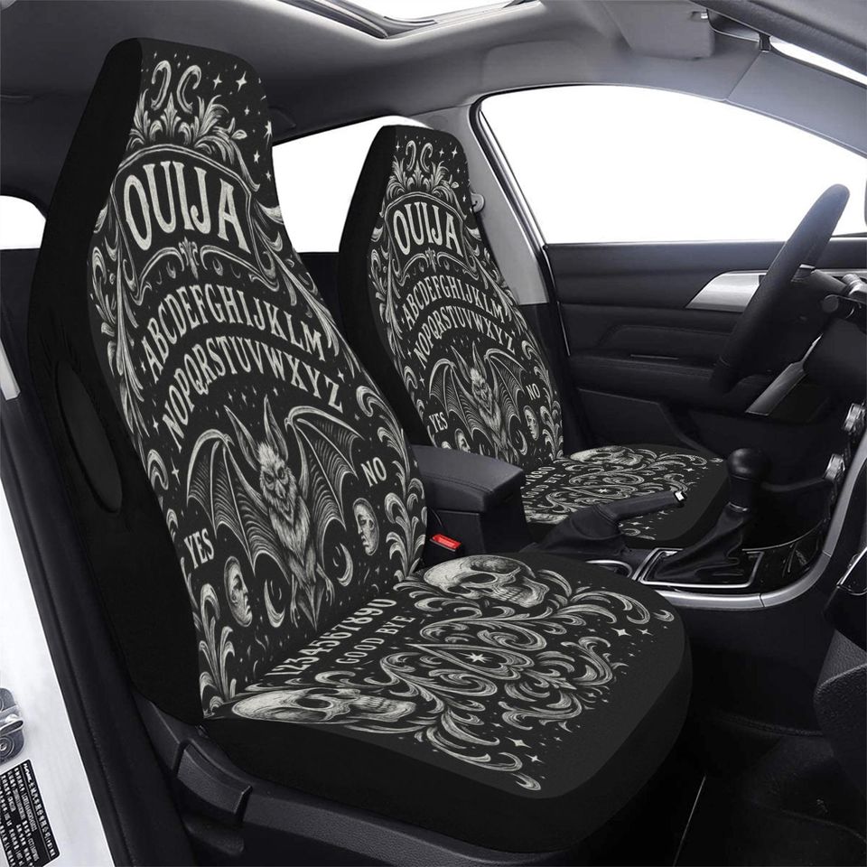 Bat Ouija Car Seat Covers: Gothic Witchy Car Decor