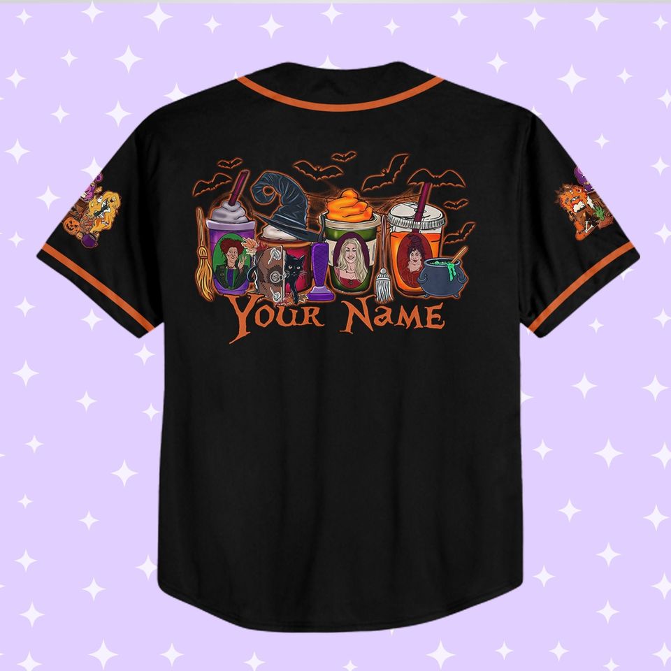 Personalized Halloween Disney Hocus Pocus Coffee Jersey, Custom Disney Jersey