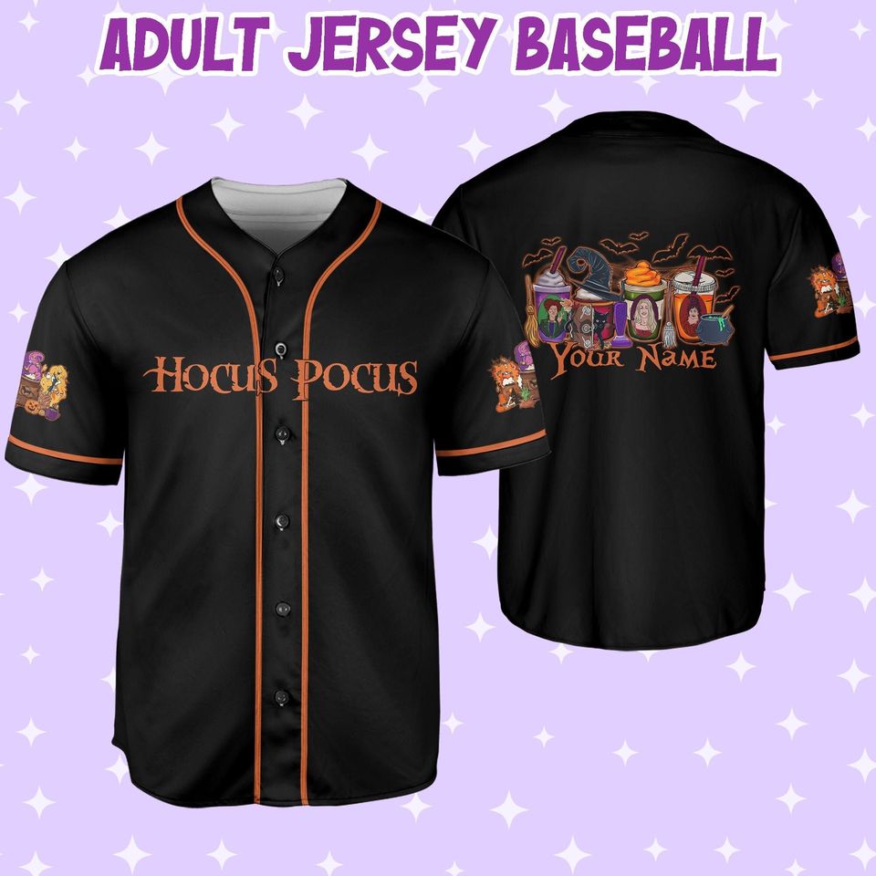 Personalized Halloween Disney Hocus Pocus Coffee Jersey, Custom Disney Jersey