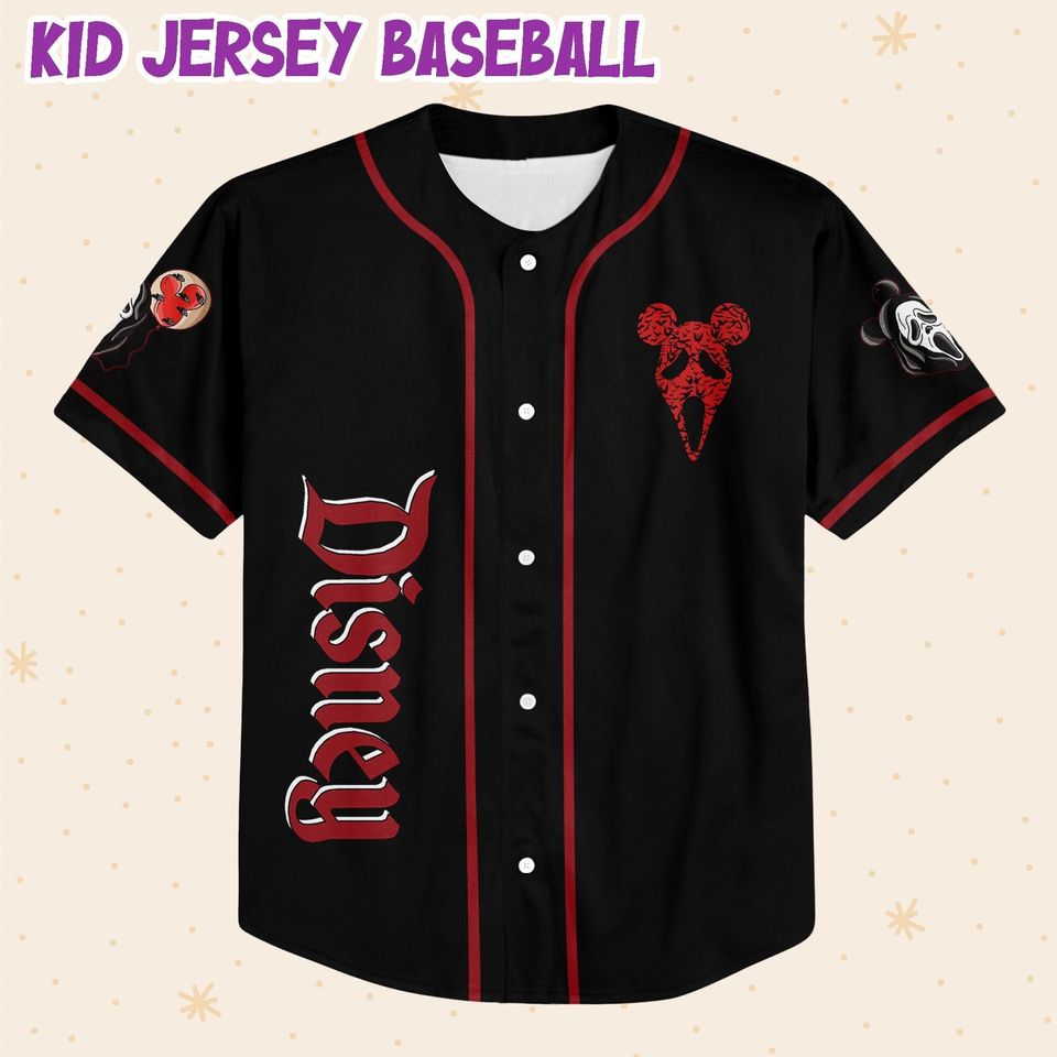Personalized Horror Disney Mickey Scream Scary Mask Jersey