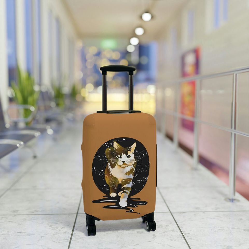 Galaxy Cat Luggage Cover, Cat Lover Gift